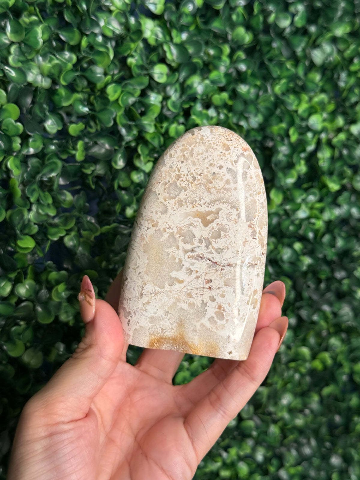 Colourful Crazy Lace Agate Freeform Crystal Carving from Indonesia B