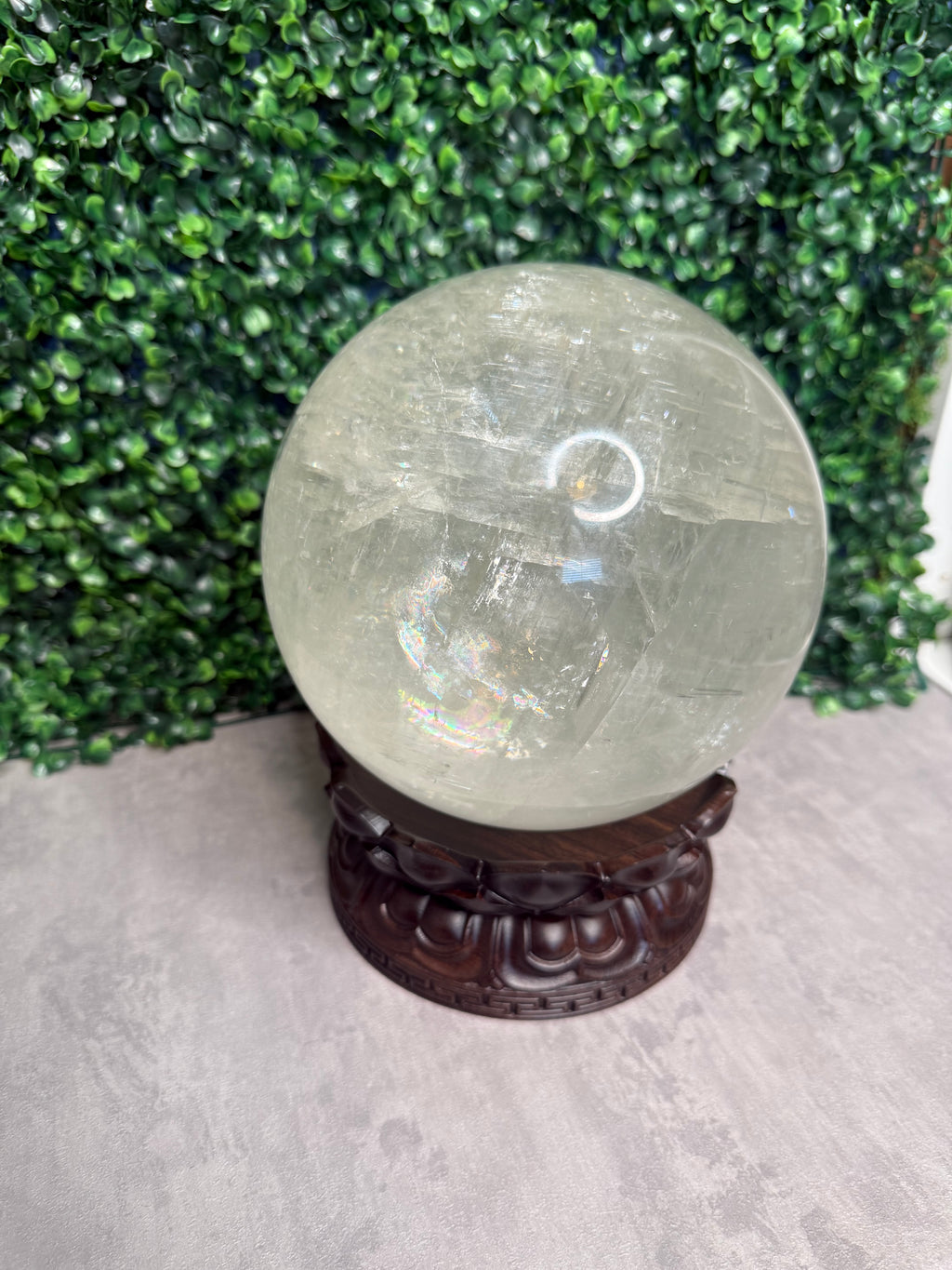 XL Optical Calcite Sphere Crystal Carving 7.2kg
