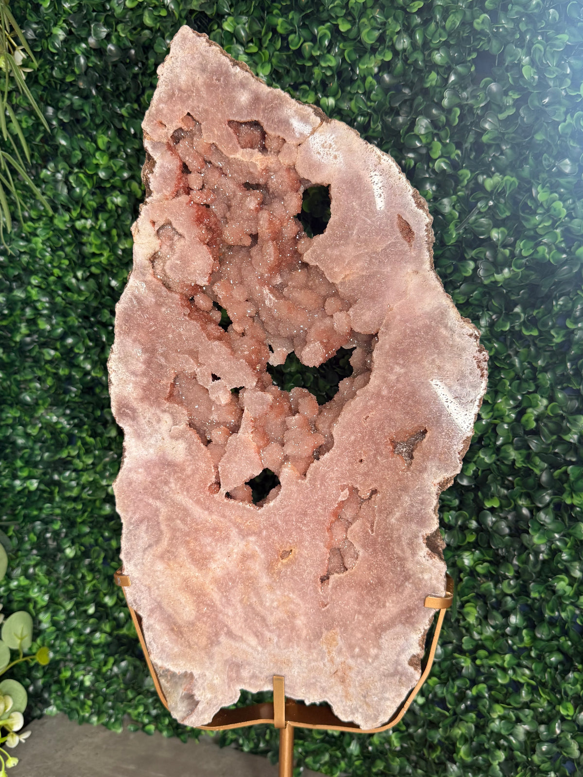 XL Pink Amethyst Druzy Statement Slab 4600g