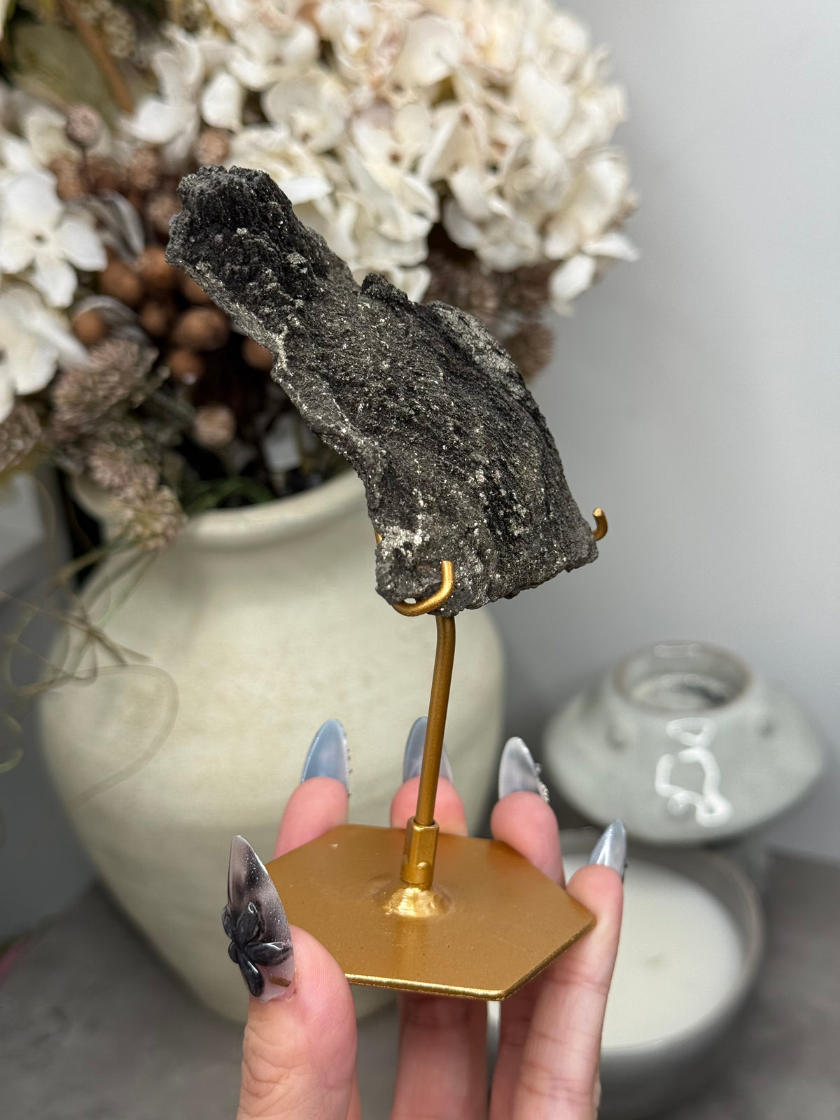 Pyritized Petrified Wood from Indonesia - D
