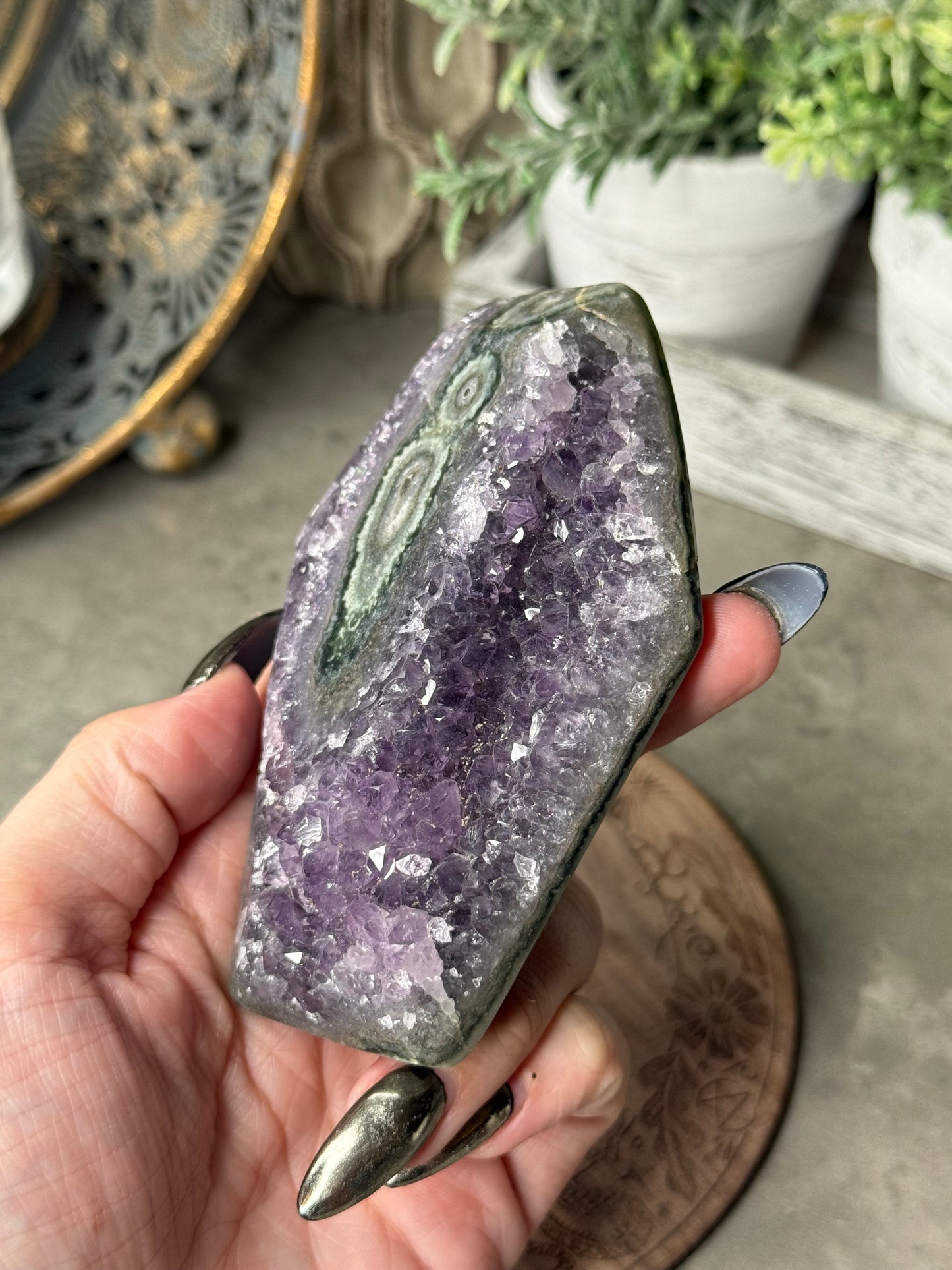 Druzy Coffin Amethyst