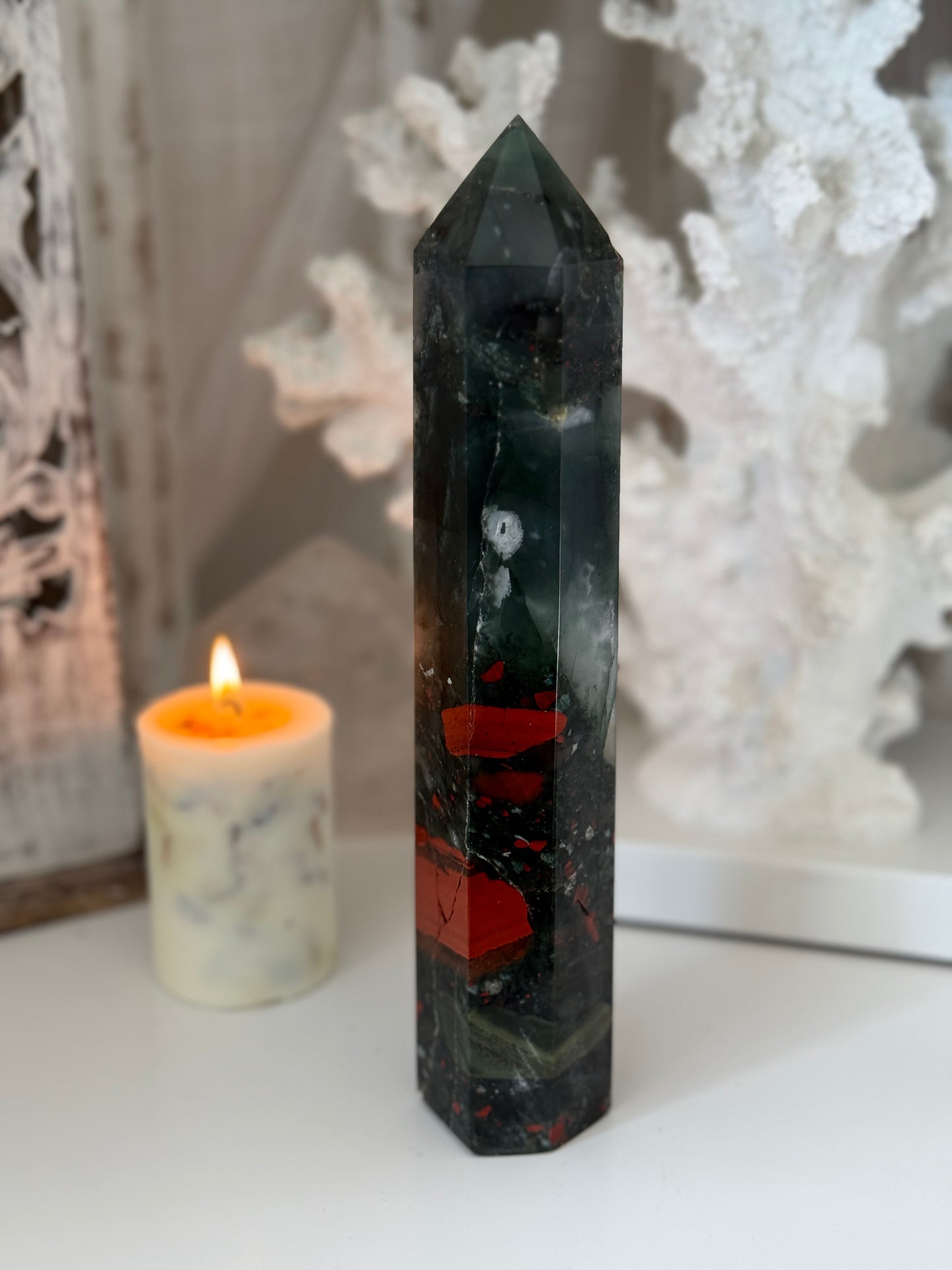 African Bloodstone Setonite Tower