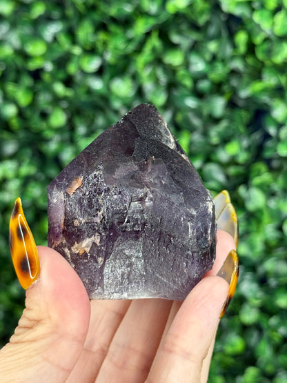 Alien Amethyst Raw Pieces - Hematite Included Amethyst - R