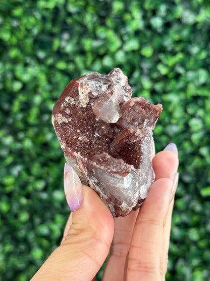 Red Hematite Quartz Crystal Specimen - Morocco C