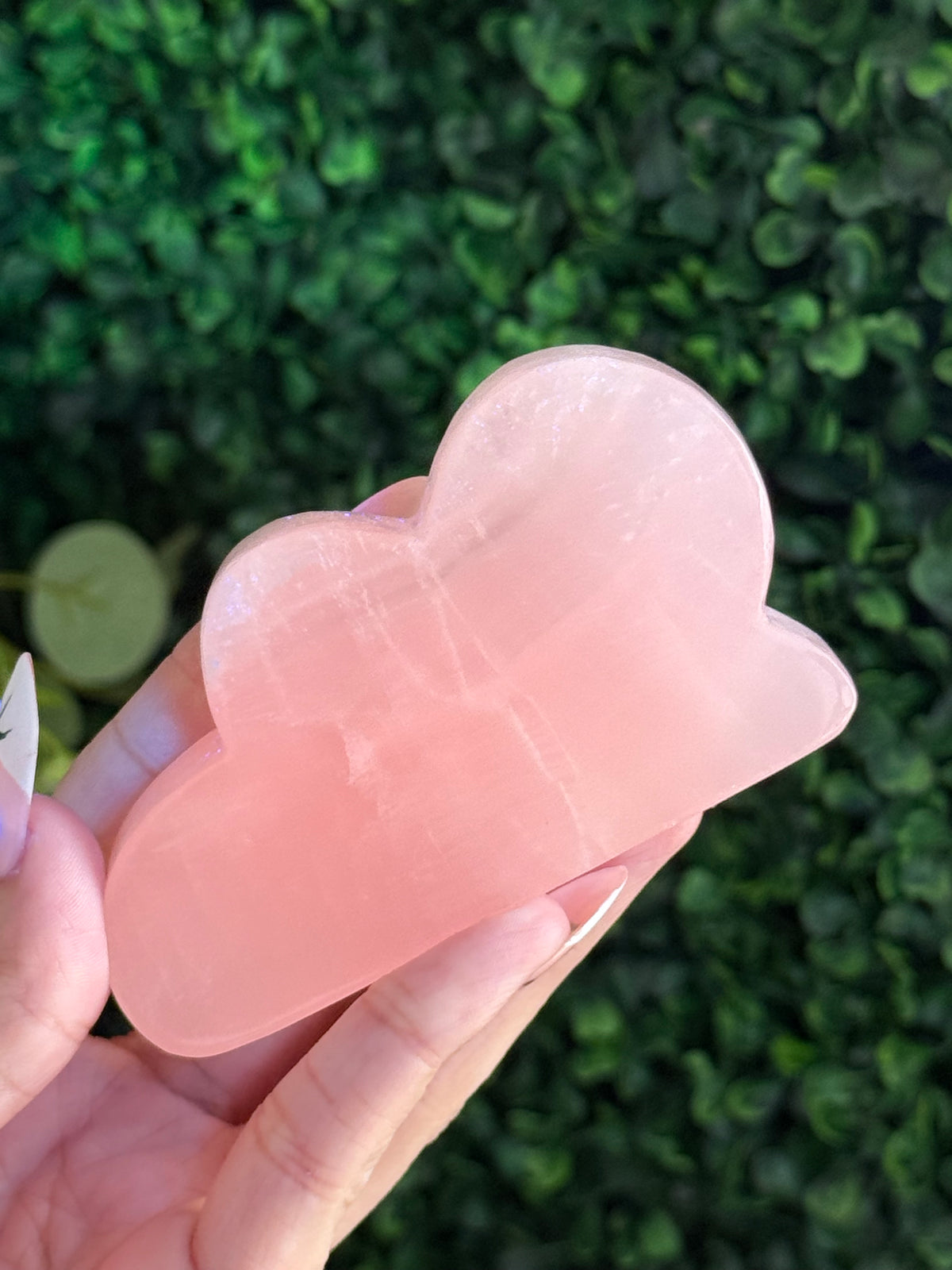 Pink Mangano Calcite Cloud Crystal Carvings