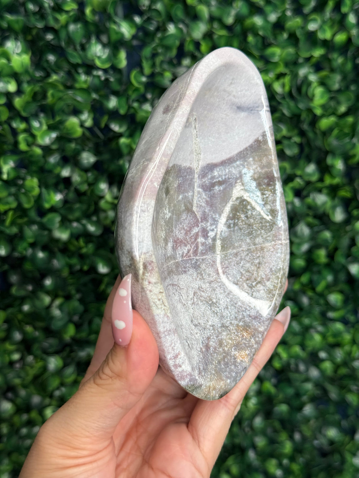 Pink Ocean Jasper Bowl 333g Madagascar