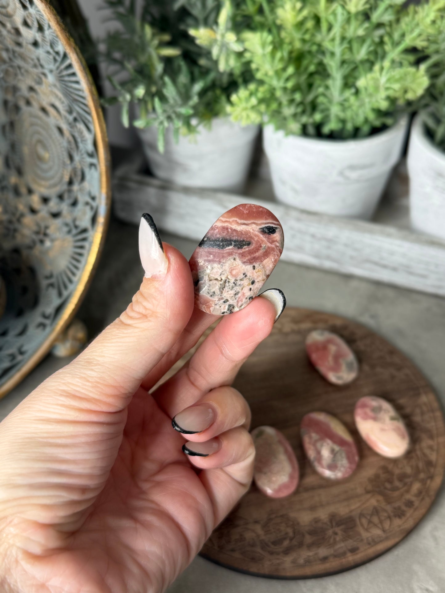 Rhodochrosite Hearts and Palms