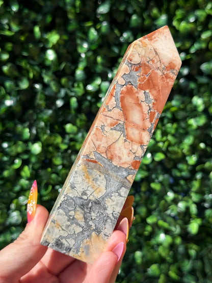 Brecciated Jasper Druzy Crystal Tower - Indonesia