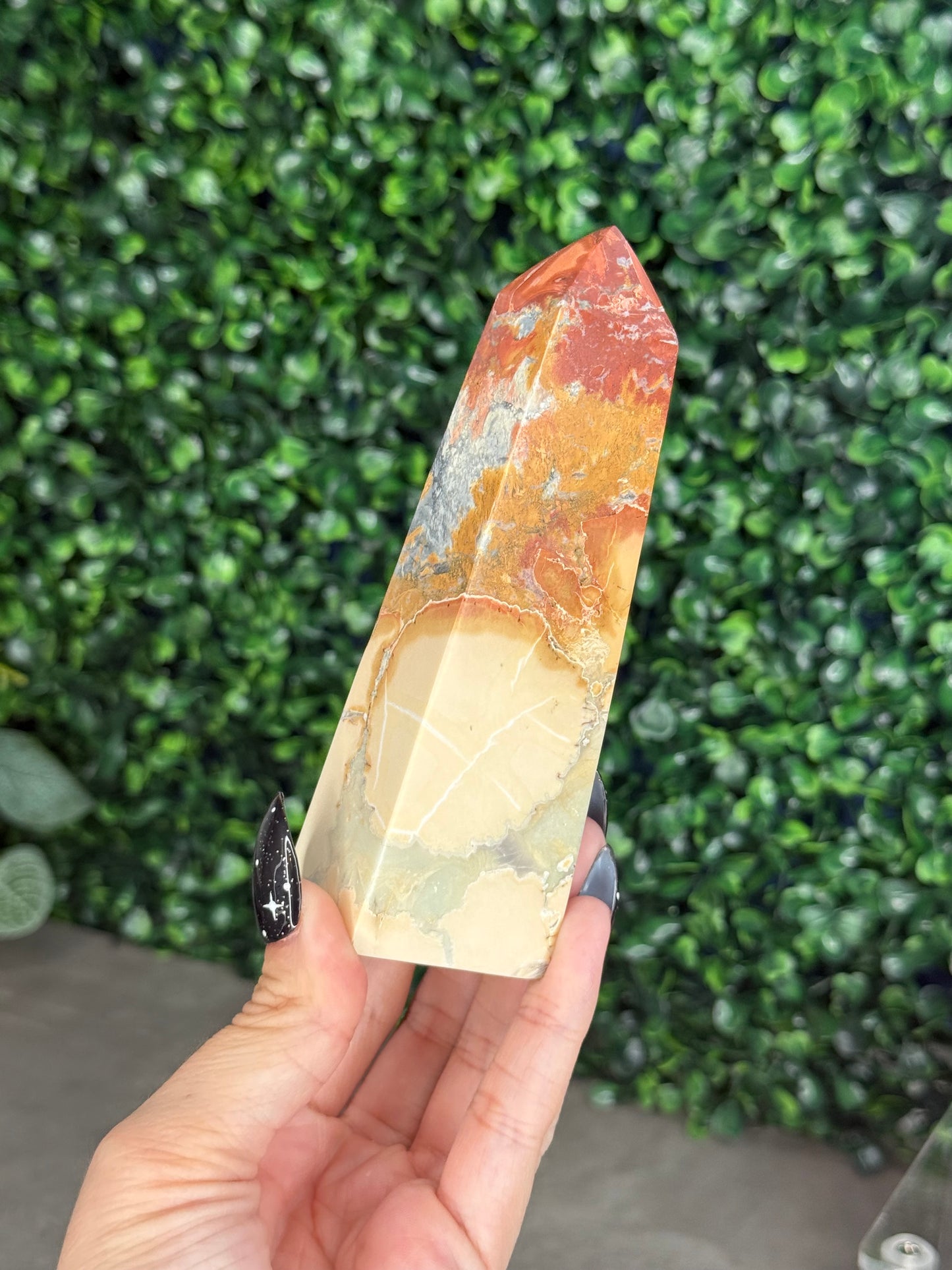 Brecciated Jasper Tower Crystal Carving - Indonesia