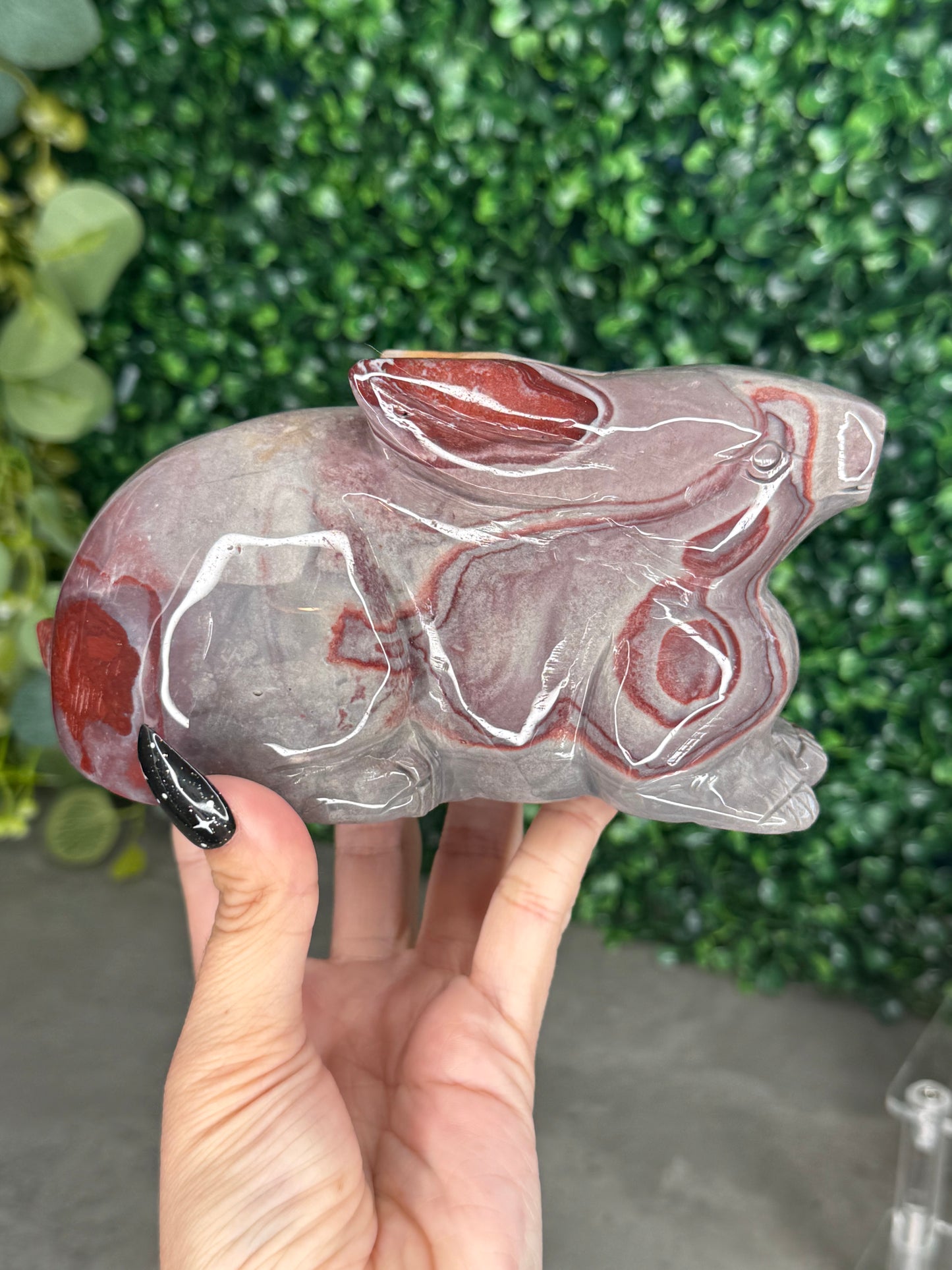 Picture Jasper Large Bunny Rabbit Carving