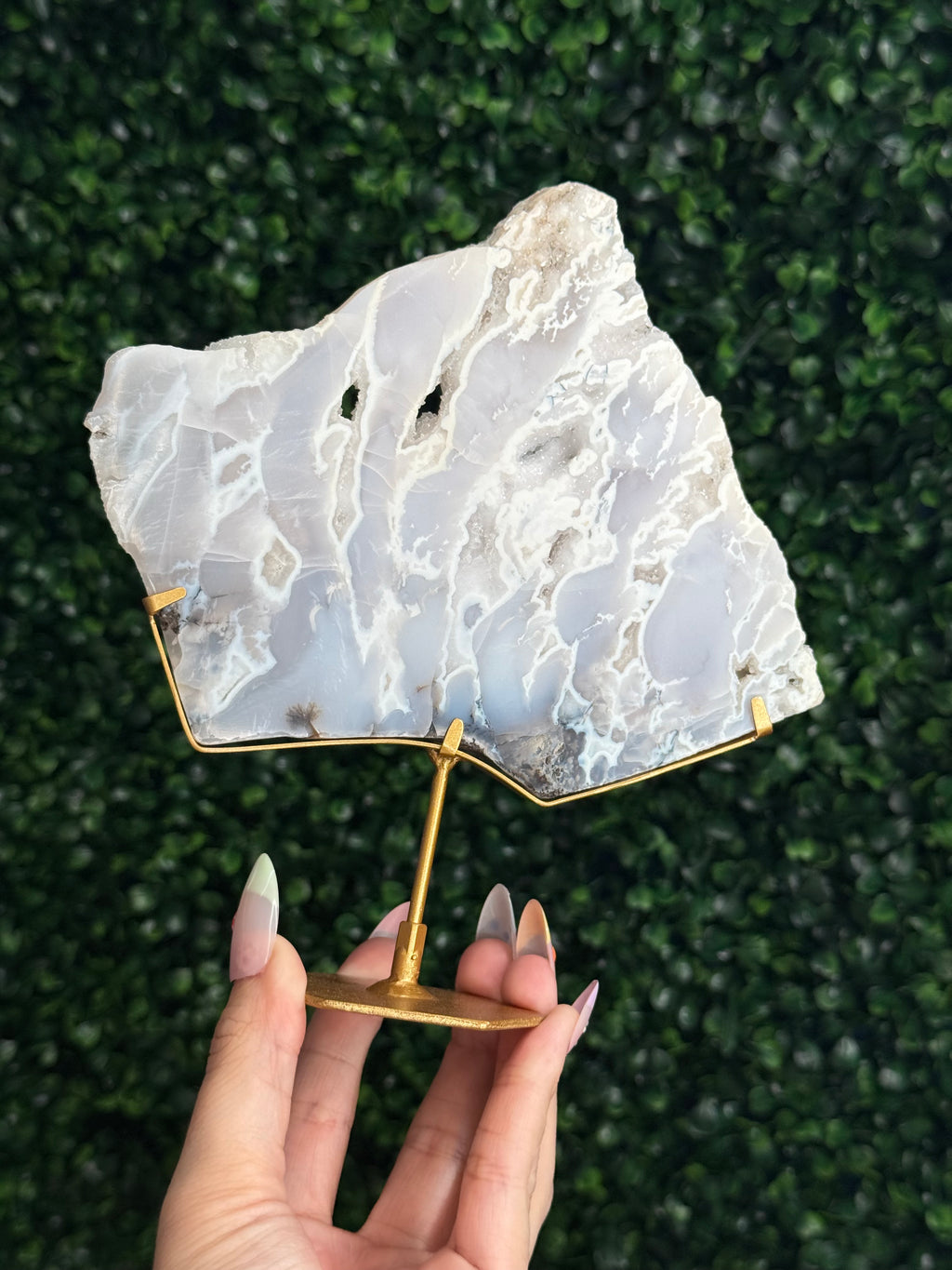 White Plume Agate Slab - Indonesia - A