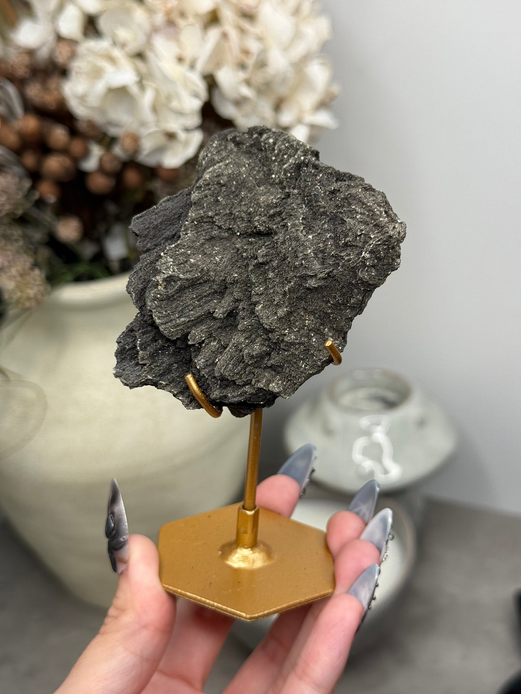 Pyritized Petrified Wood from Indonesia - E
