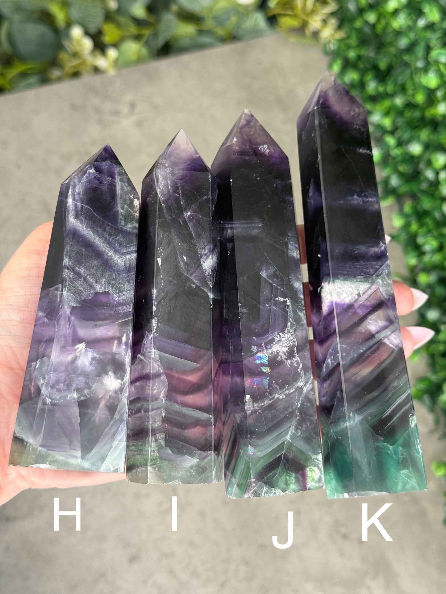 Dark and Moody Flourite Towers Crystal Carvings Imperfect