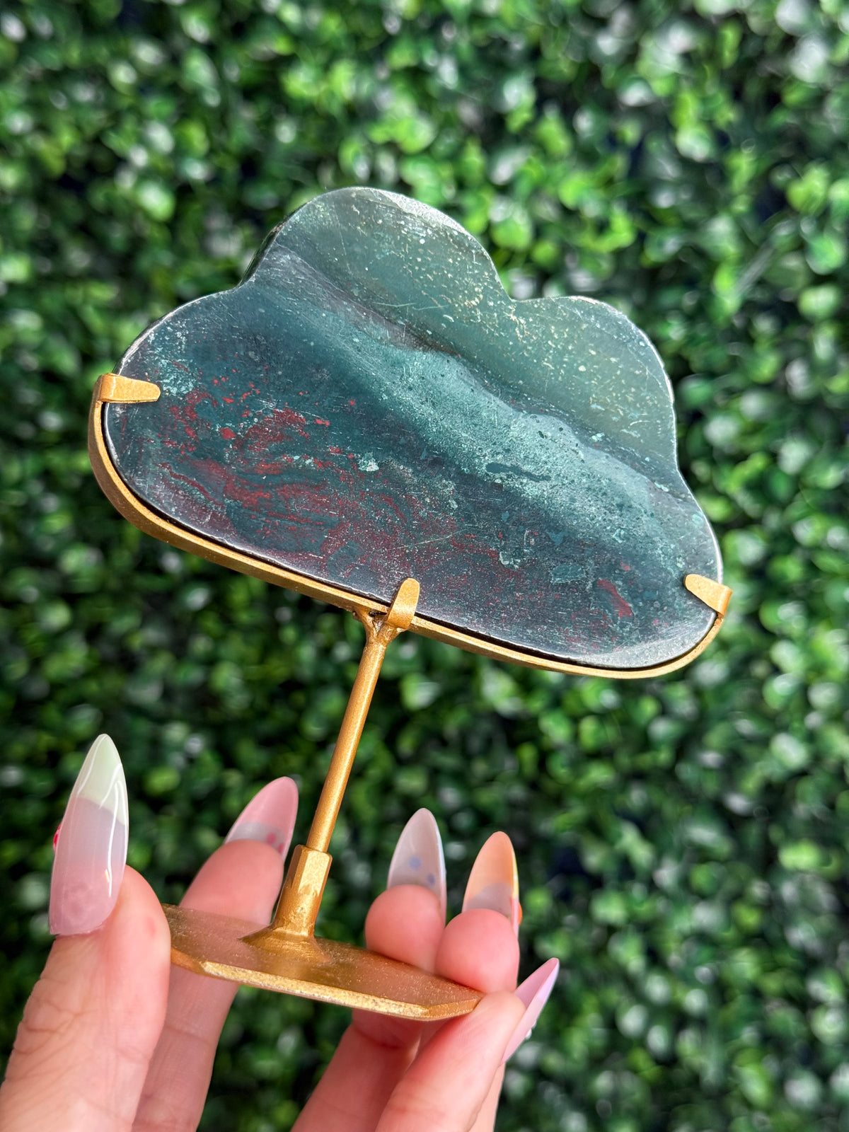 Green Jasper Cloud Crystal Carving - Indonesia