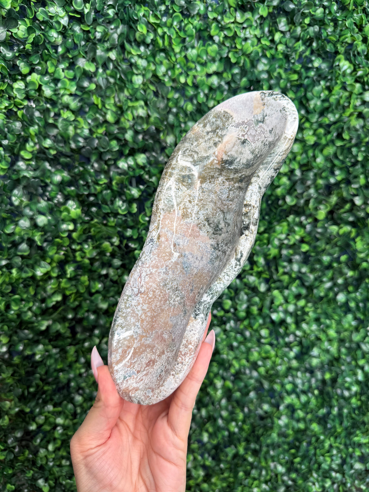 Pink Ocean Jasper Bowl 525g Madagascar