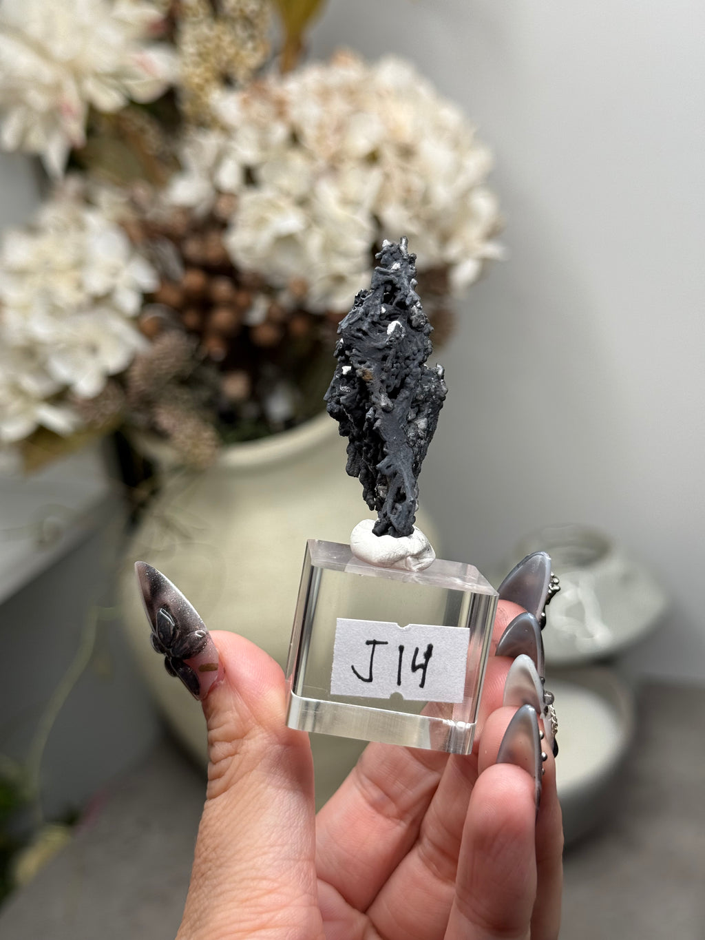Goethite Stalactites with Calcite from Aouz, Er Rachidia Province, Morocco - J