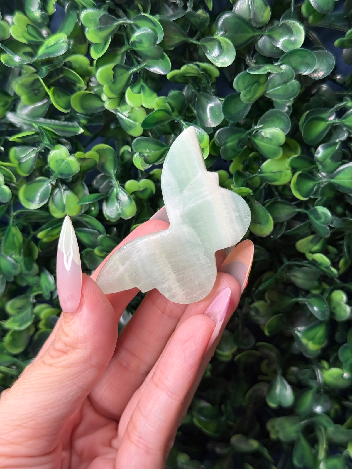 Pistachio Calcite Mini Butterfly Crystal Carvings - Pakistan