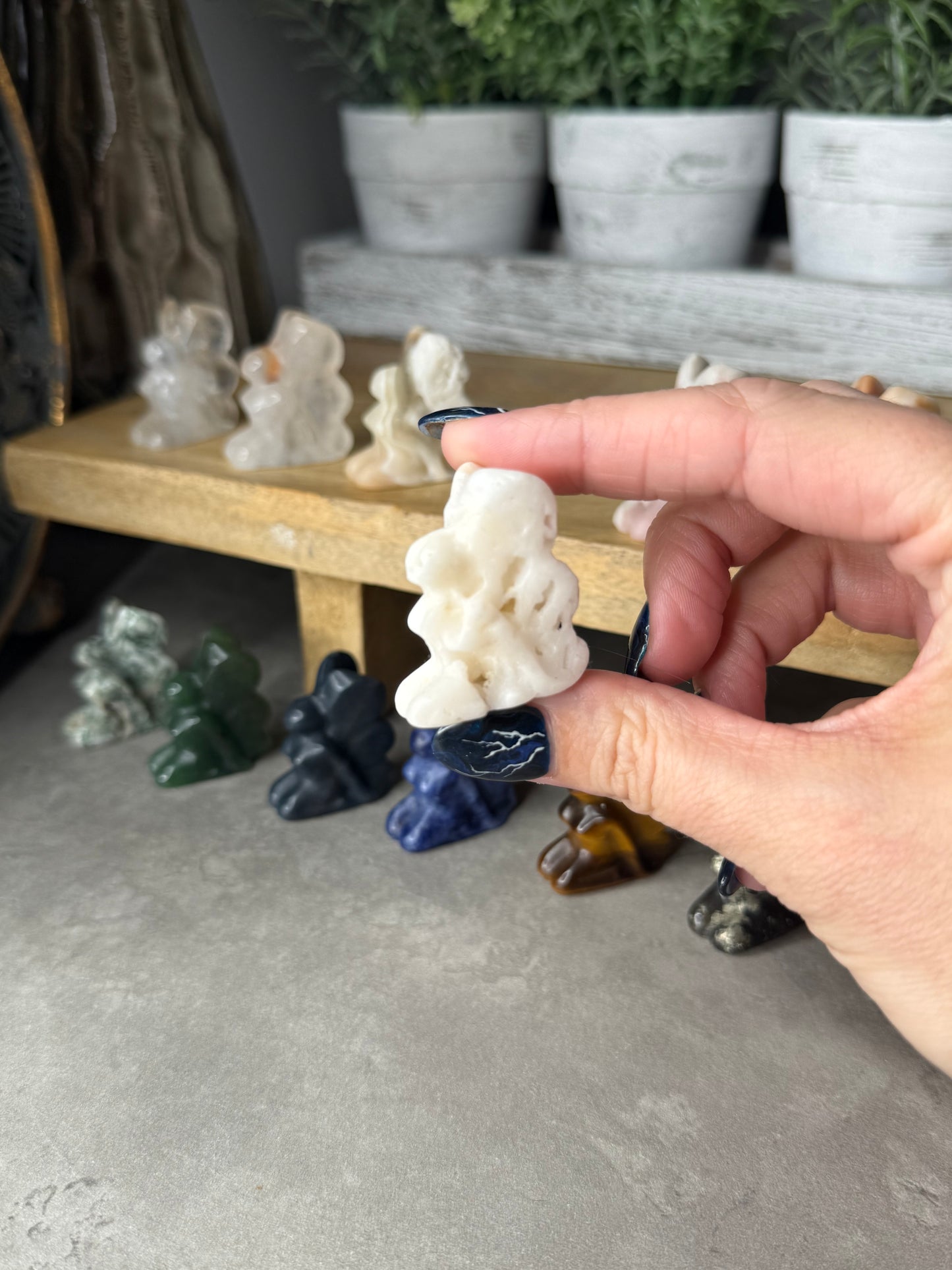 Sitting Fairy Mini Crystal Carving