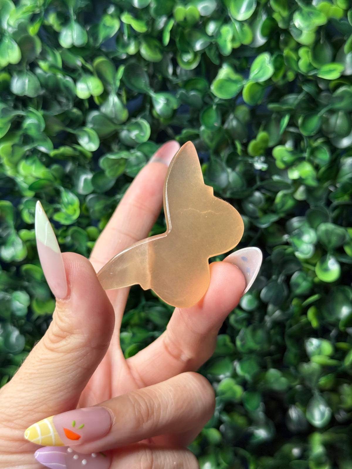 Peach Calcite Mini Butterfly Crystal Carvings - Pakistan