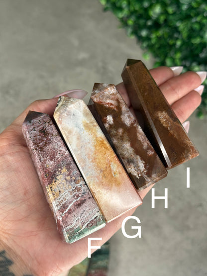 Unicorn Jasper Towers Crystal Carvings