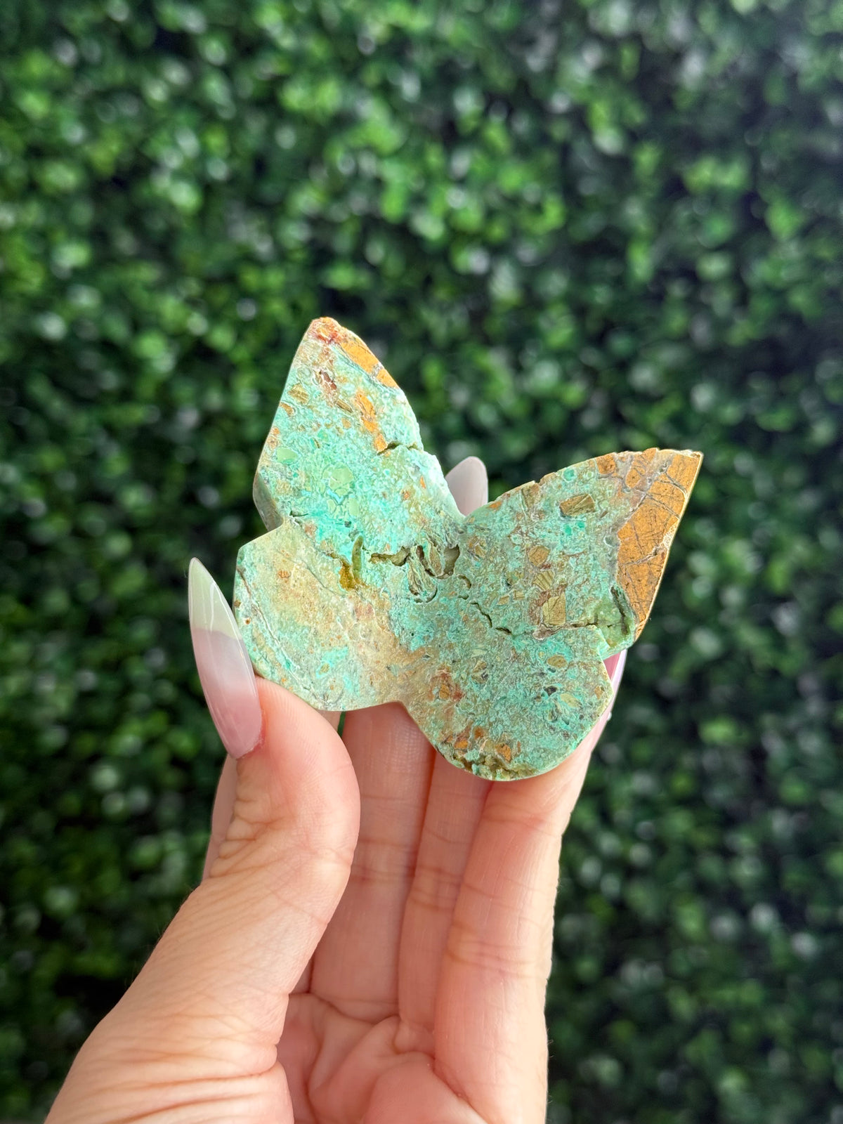 Smithsonite 3D Butterfly Crystal Carving - Indonesia - A