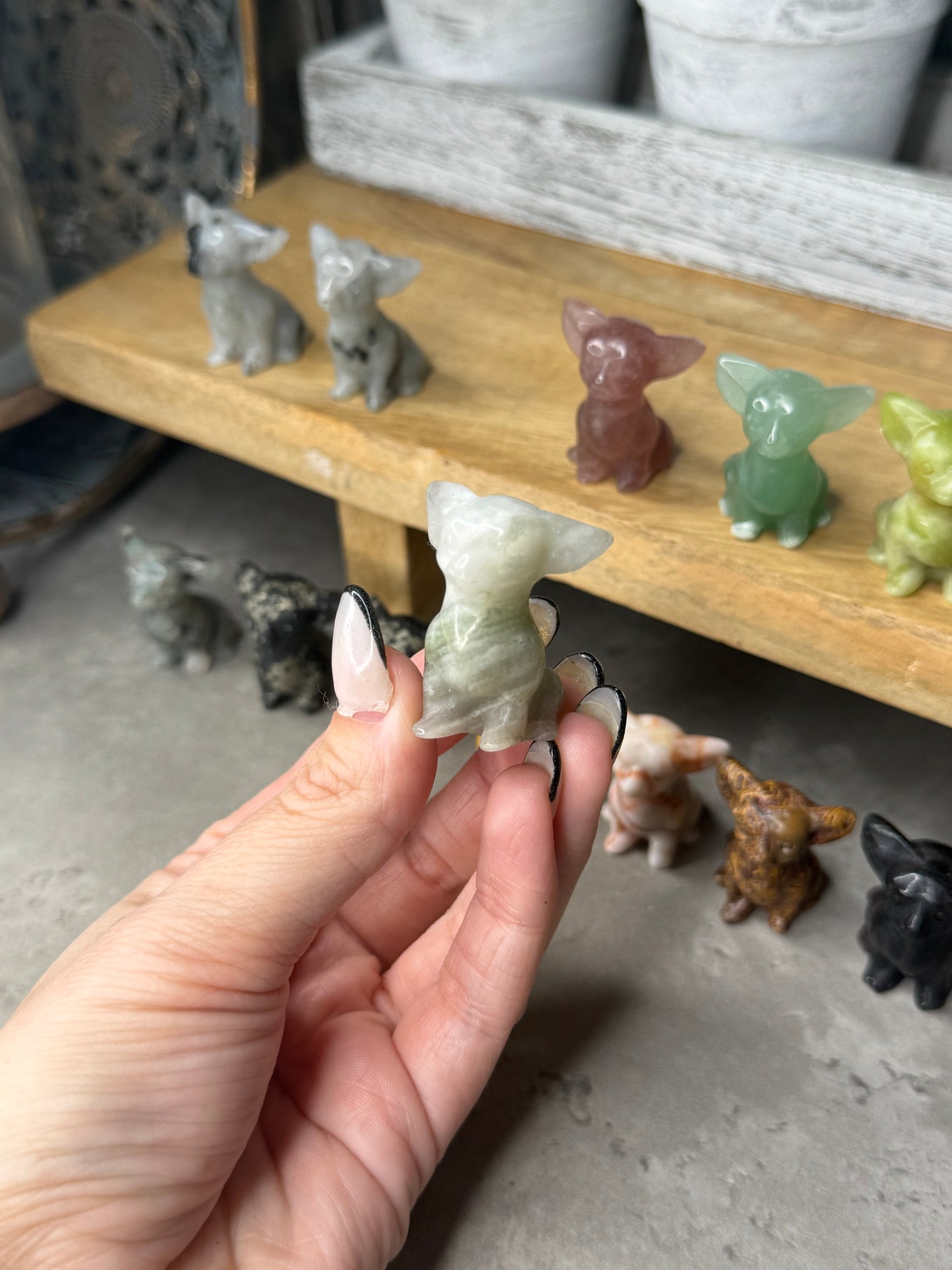 Chihuahua Dog Mini Crystal Carving