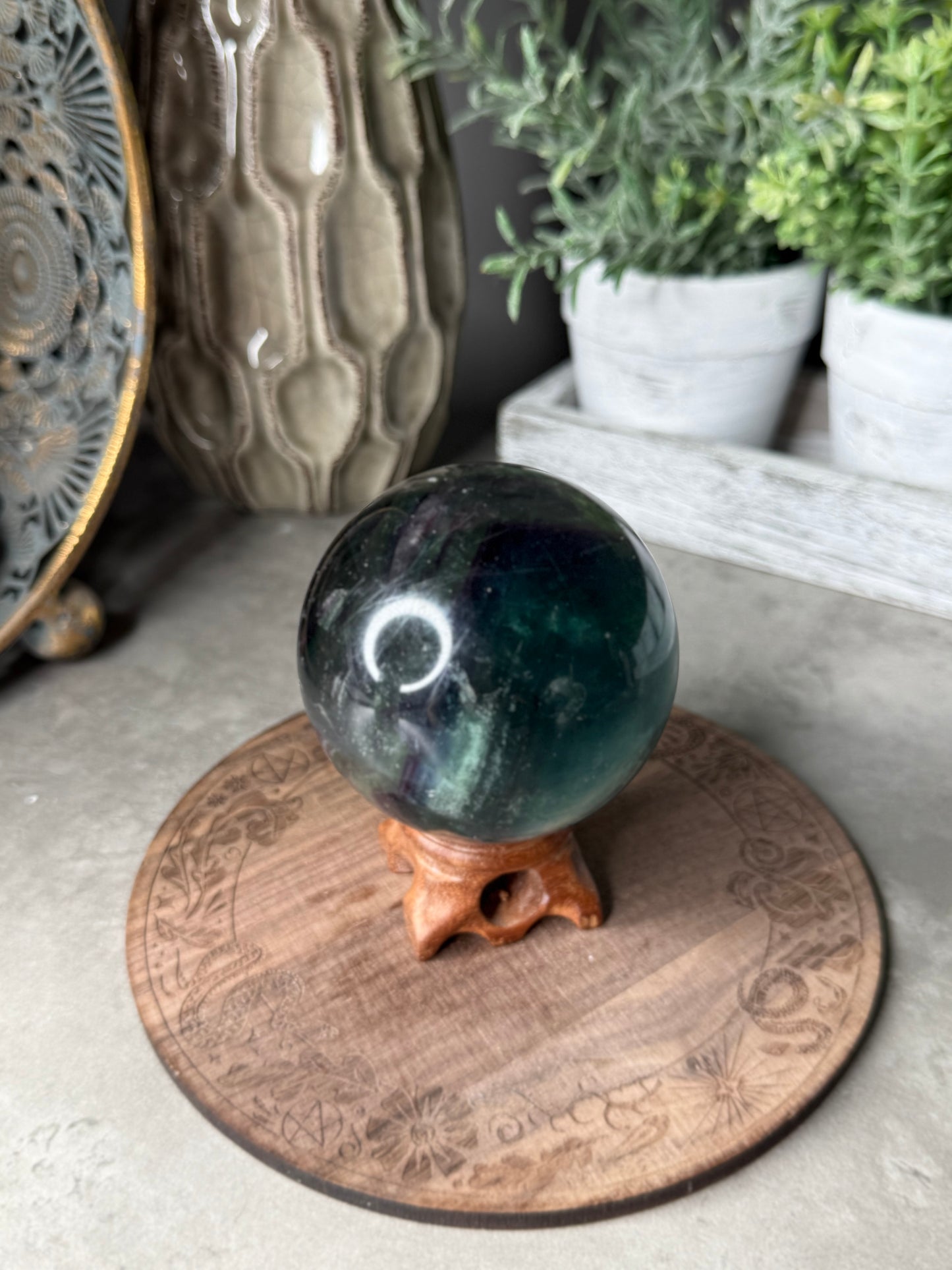 Fluorite Crystal Sphere