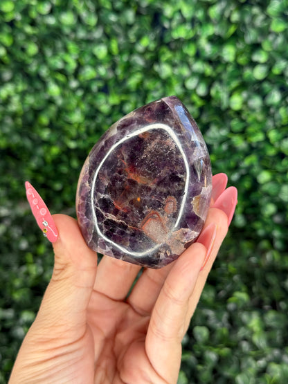 Alien Amethyst Teardrops hematite-included amethyst