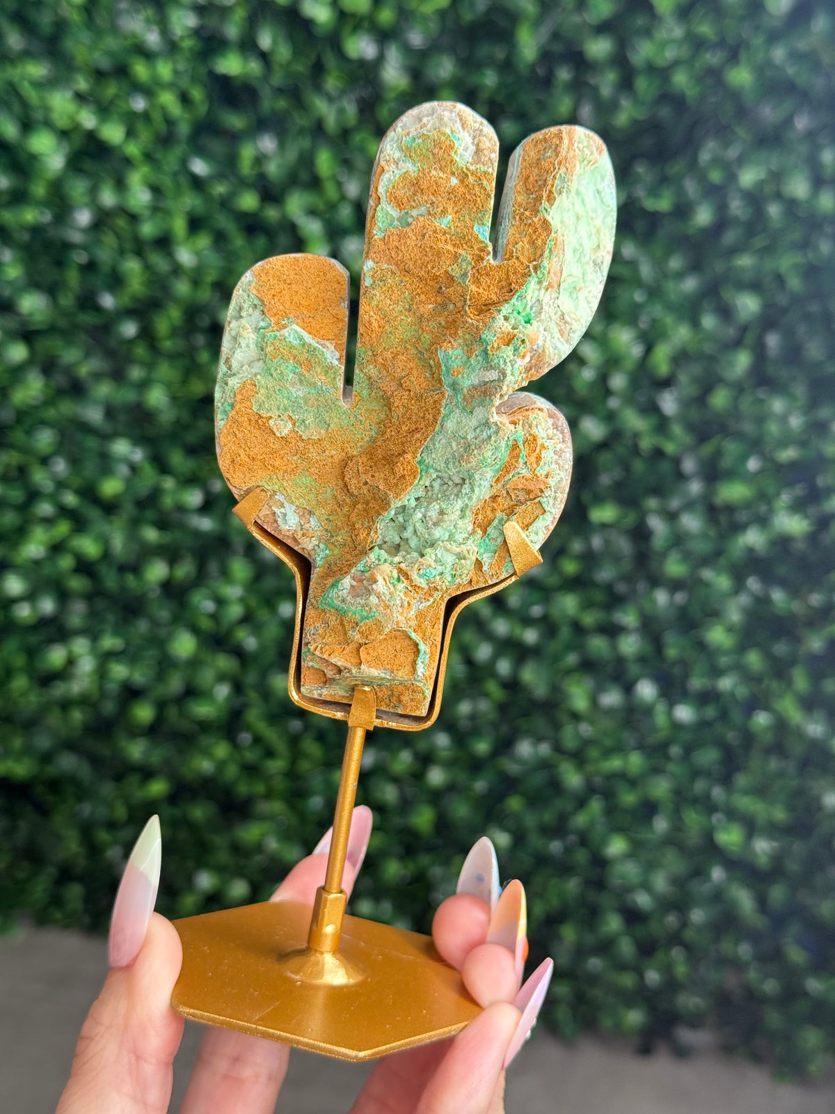 Smithsonite Cactus Crystal Carving - Indonesia - C