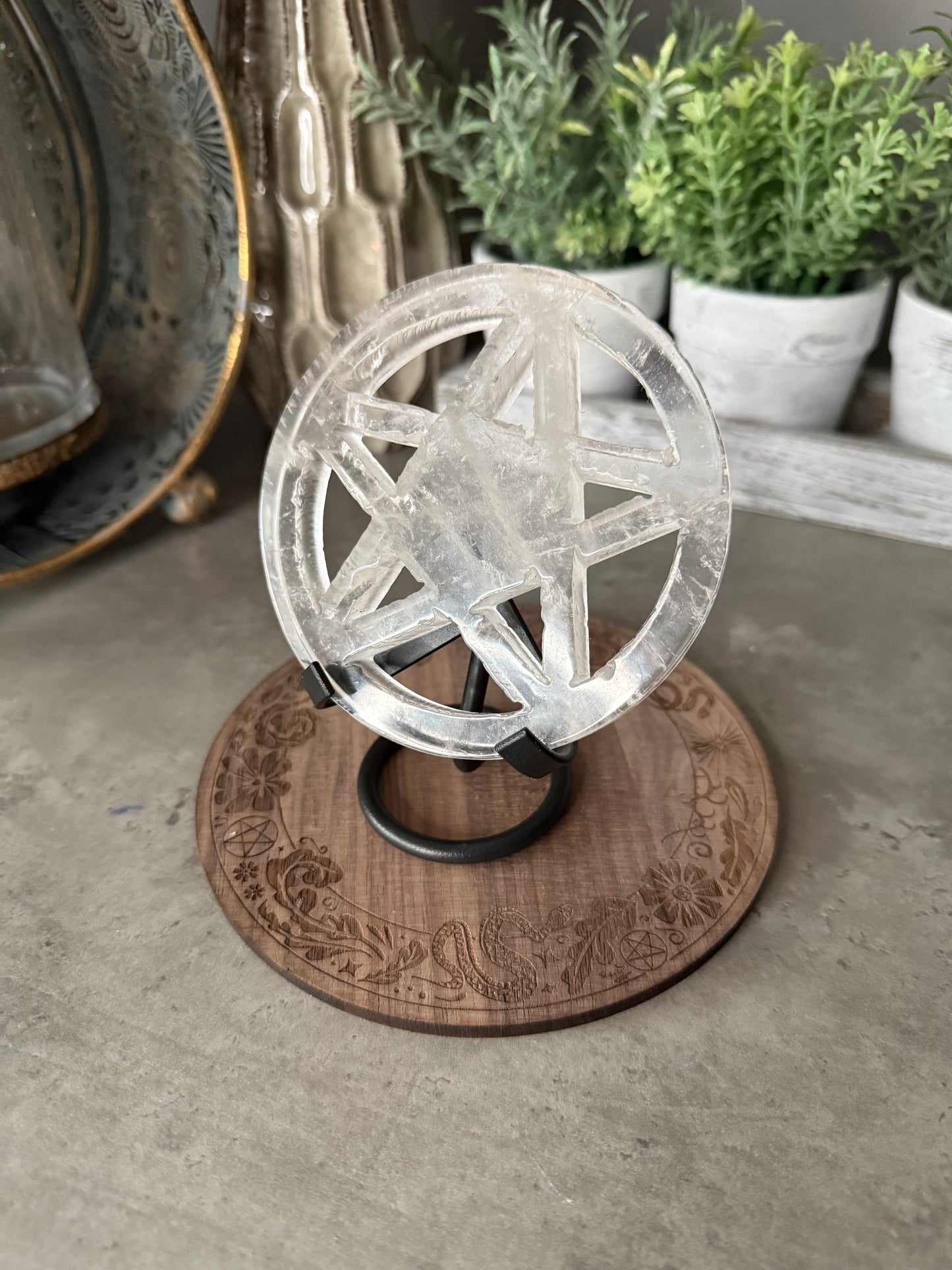 Clear Quartz Pentagram