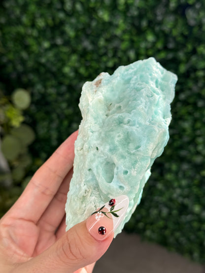 Half polish Blue Aragonite Freeform - X