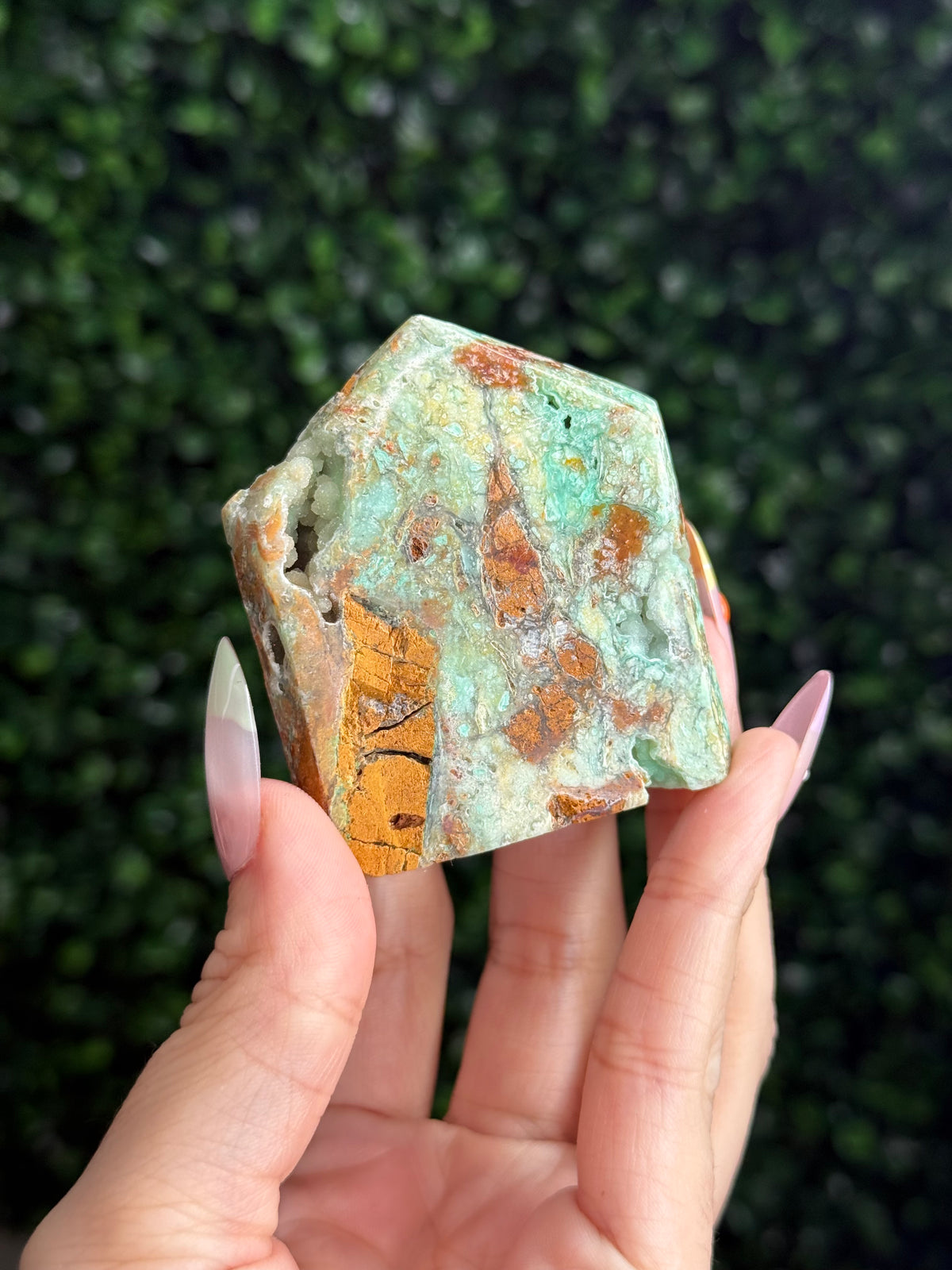 Smithsonite Domino Tower Crystal Carving - Indonesia - B