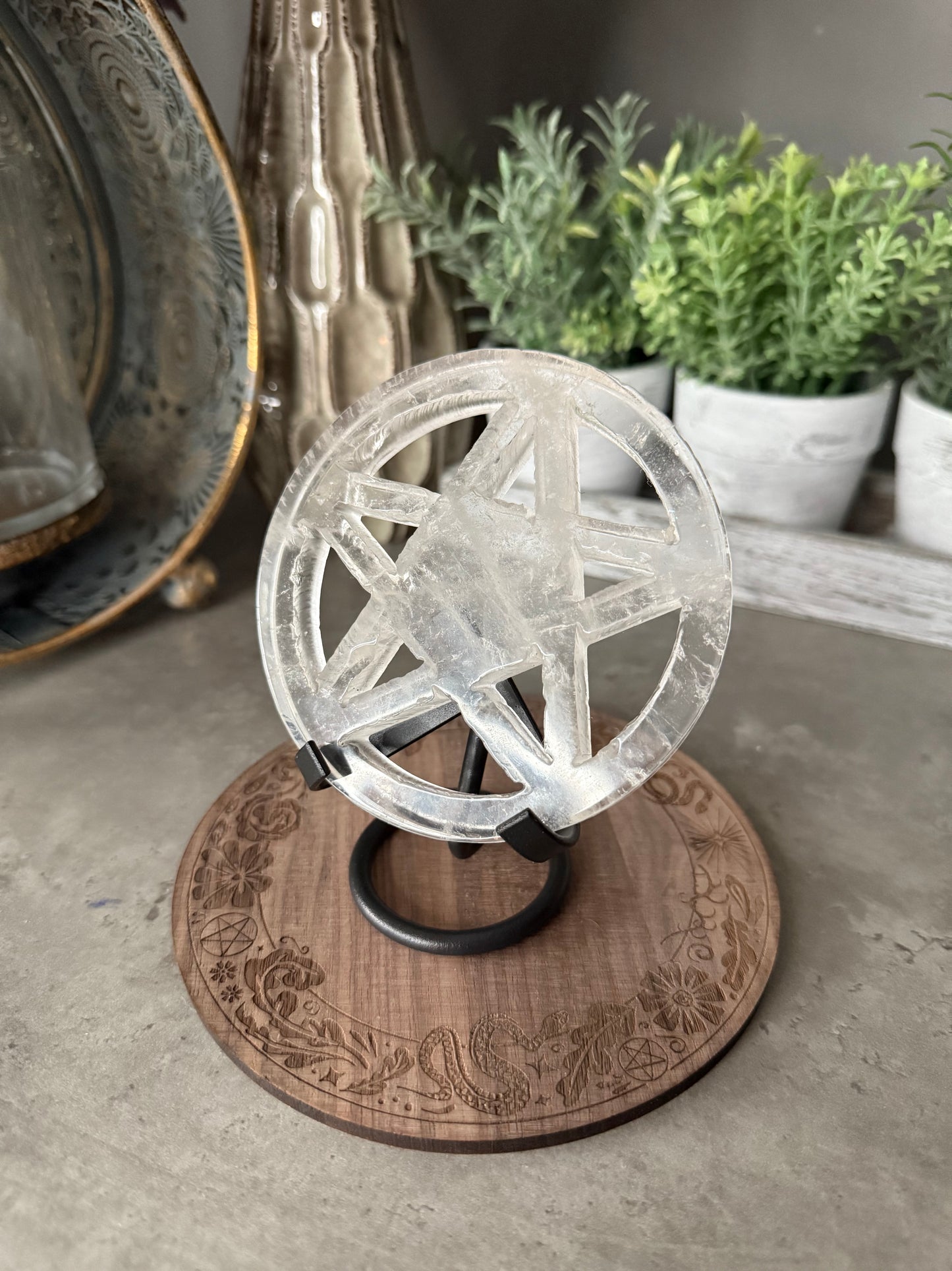 Clear Quartz Pentagram