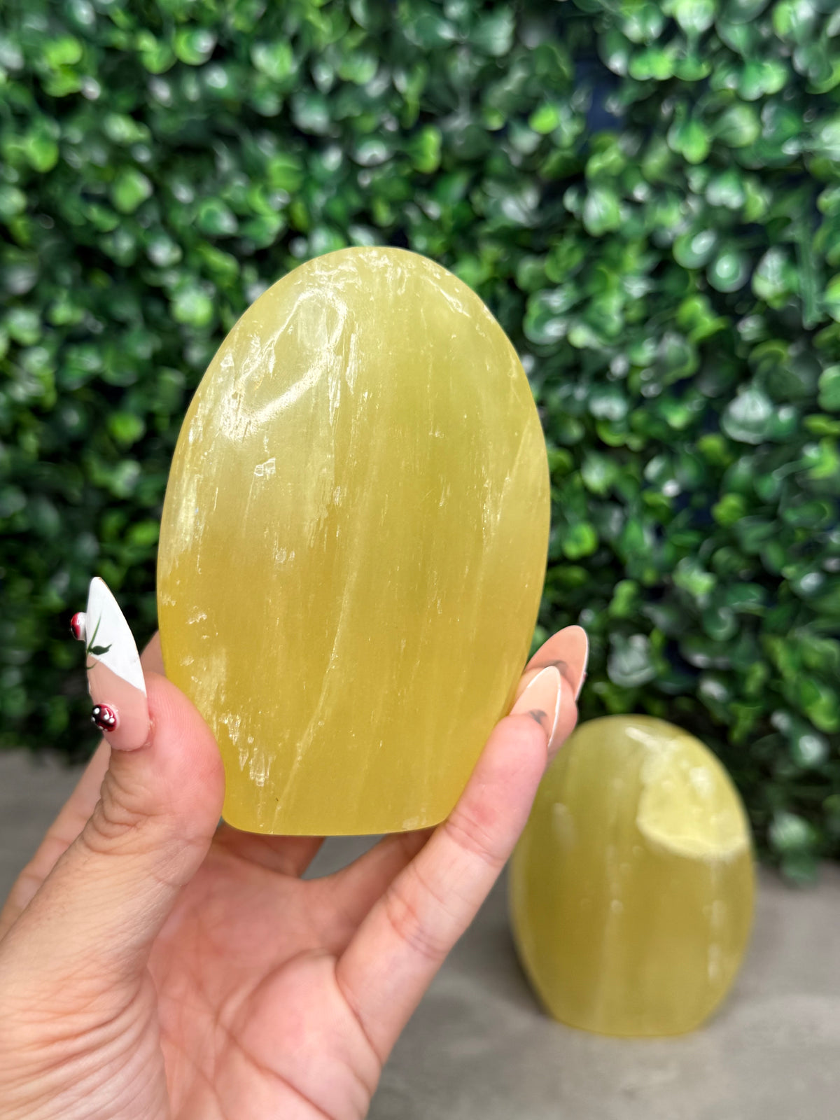 Lemon Calcite Rounded Freeform Crystal Carvings from Pakistan