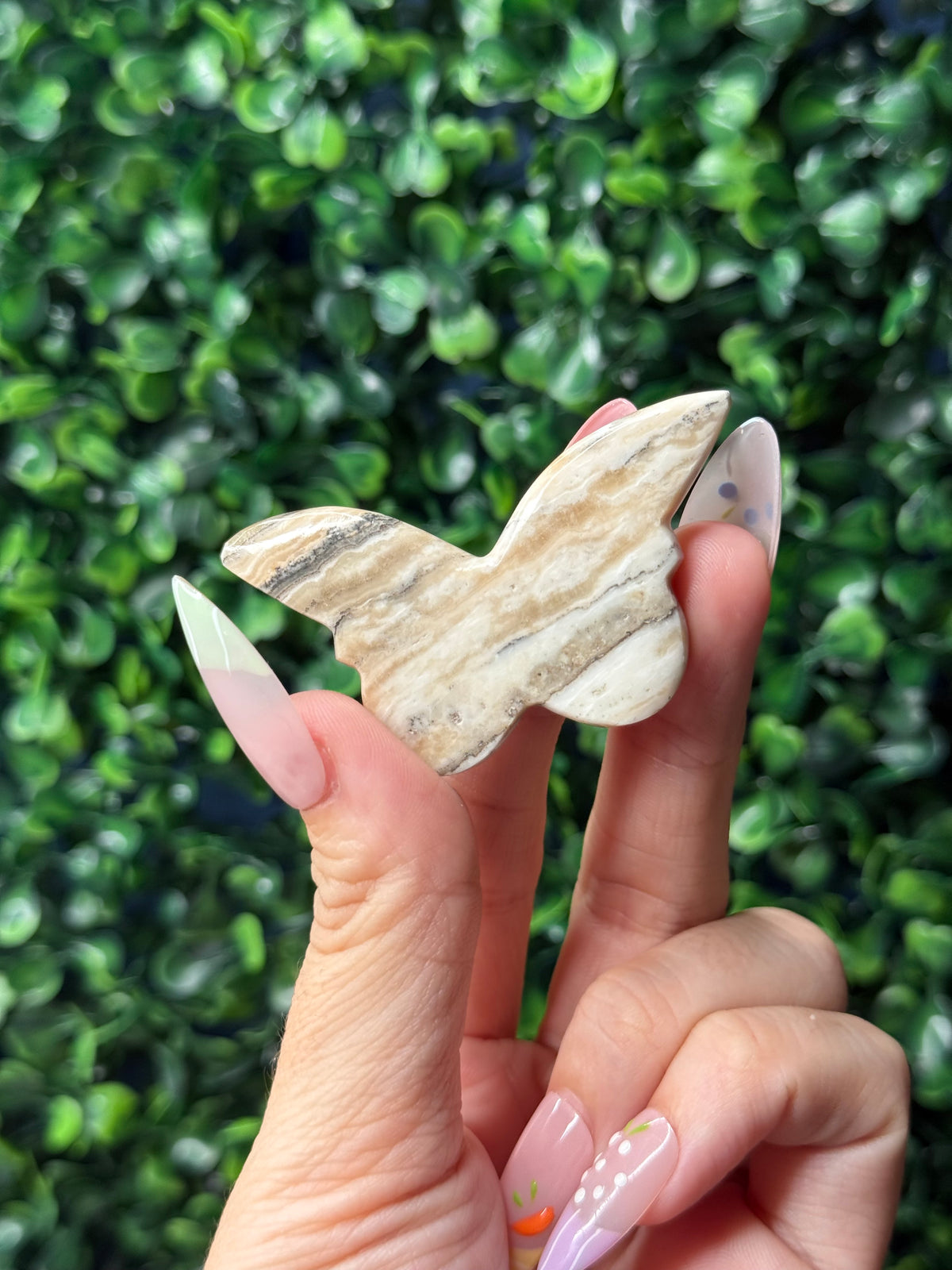 Grey Calcite Mini Butterfly Crystal Carvings - Pakistan