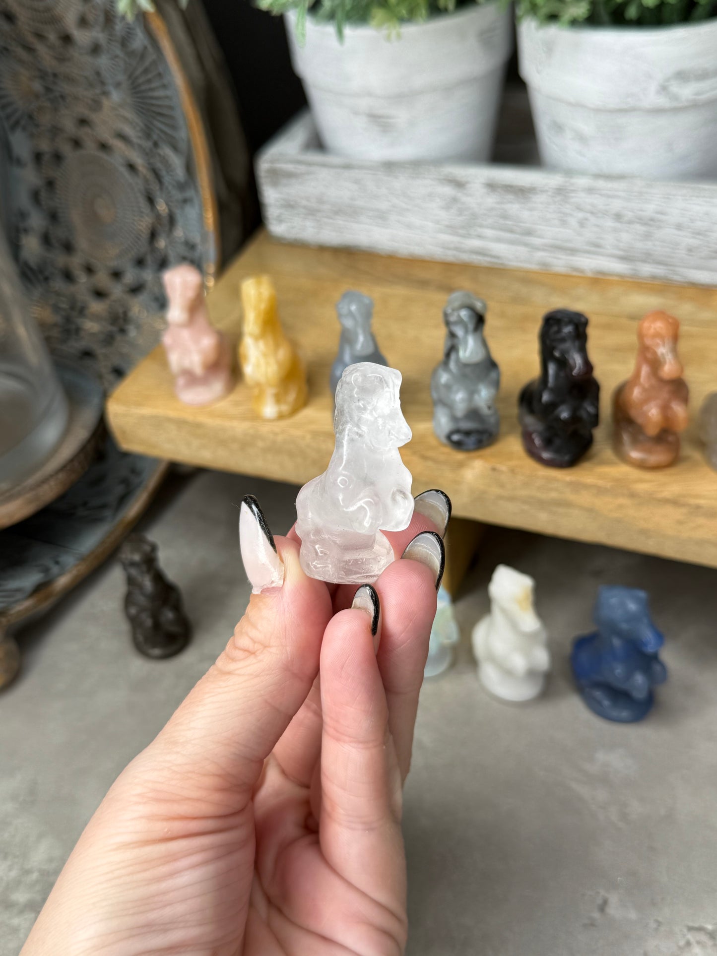 Rearing Horse Crystal Carvings