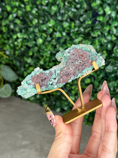 Chrysocolla with Native Copper in Chalcedony K