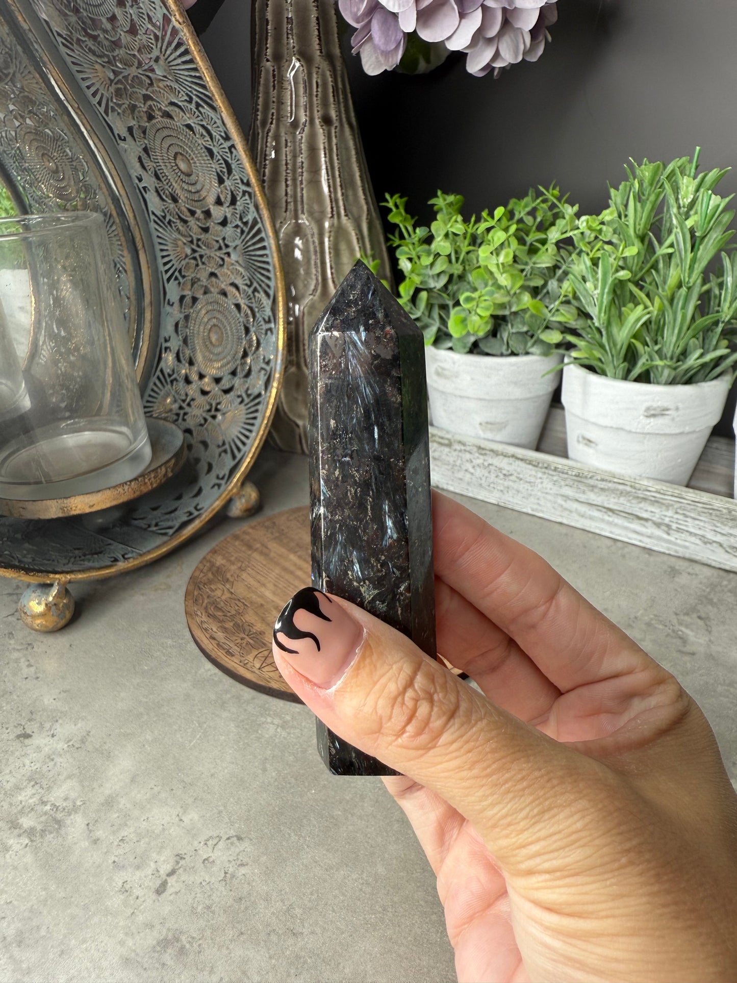 Arfvedsonite Firework Stone Crystal Towers