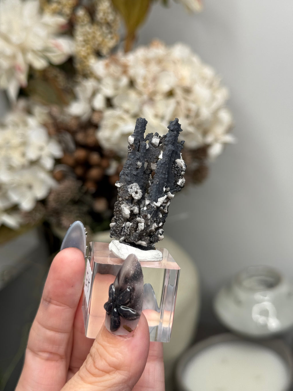 Goethite Stalactites with Calcite from Aouz, Er Rachidia Province, Morocco - E