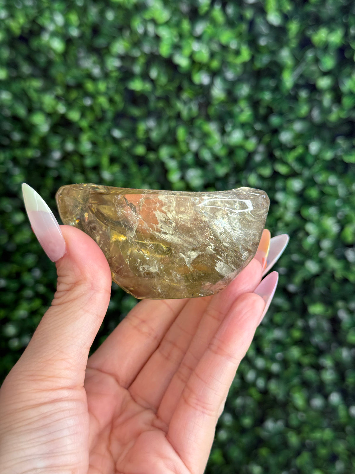 Citrine Small Polished Bowl Crystal Carving