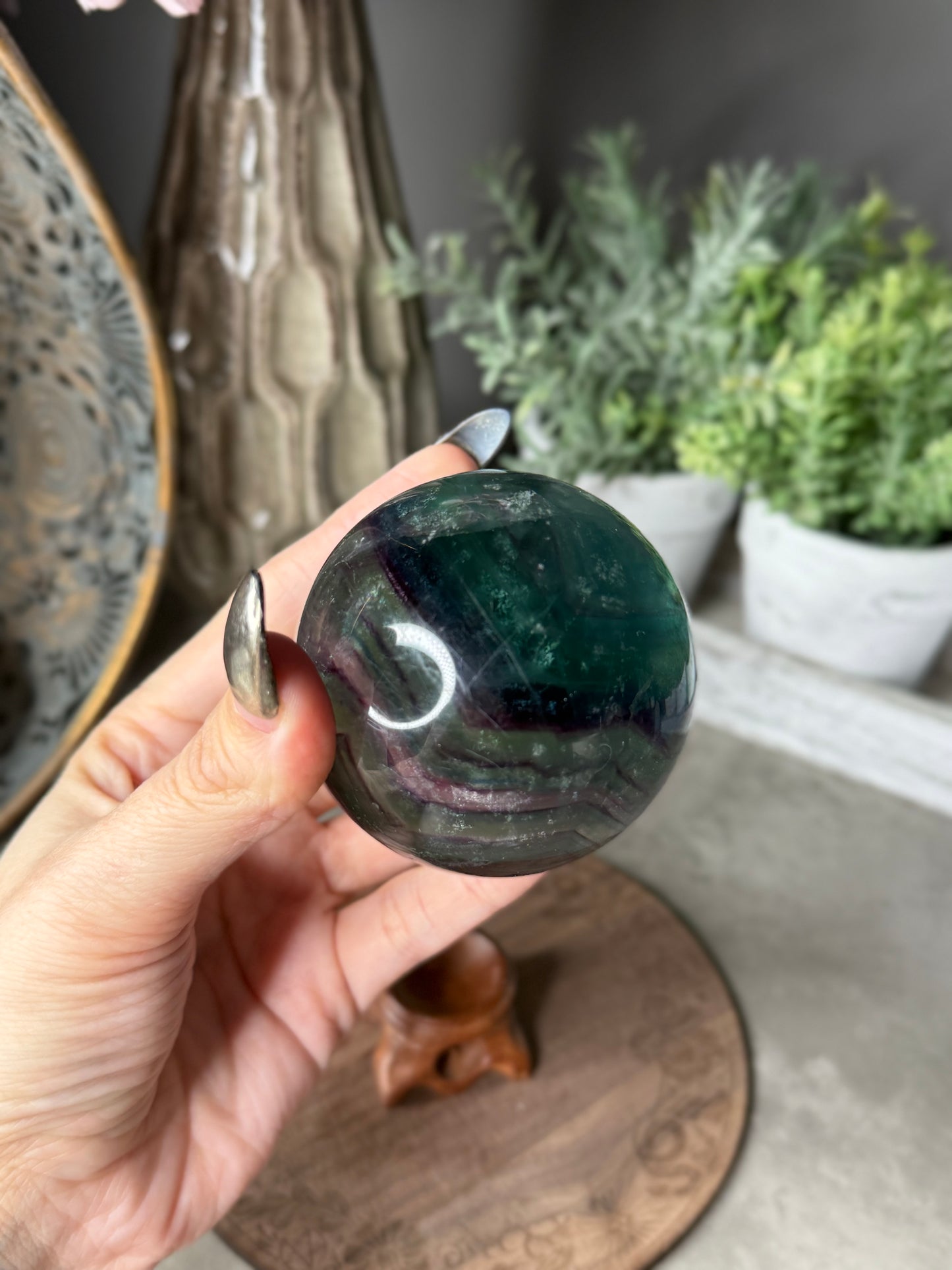 Fluorite Crystal Sphere