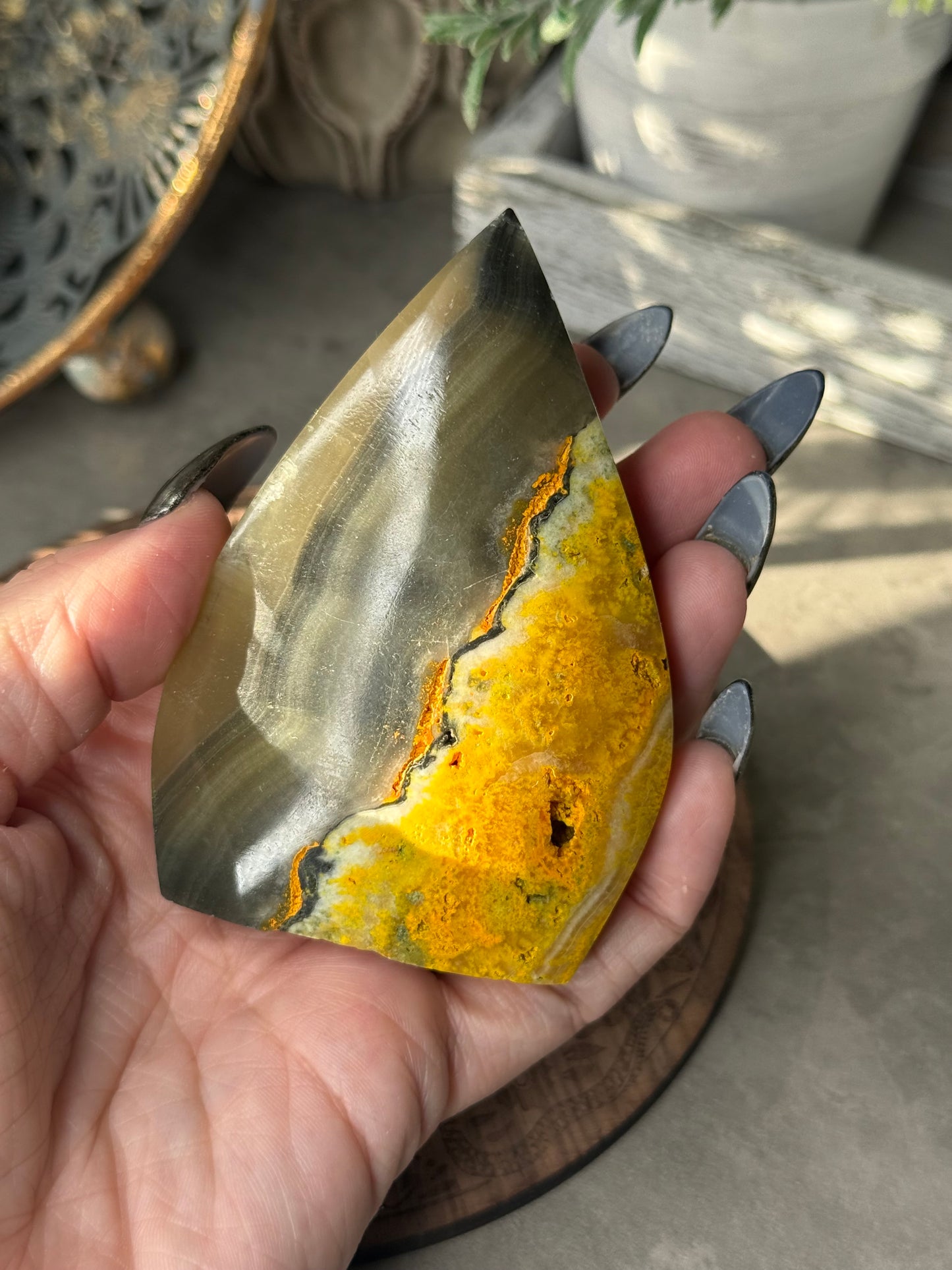 Bumblebee Jasper Teardrop - imperfect