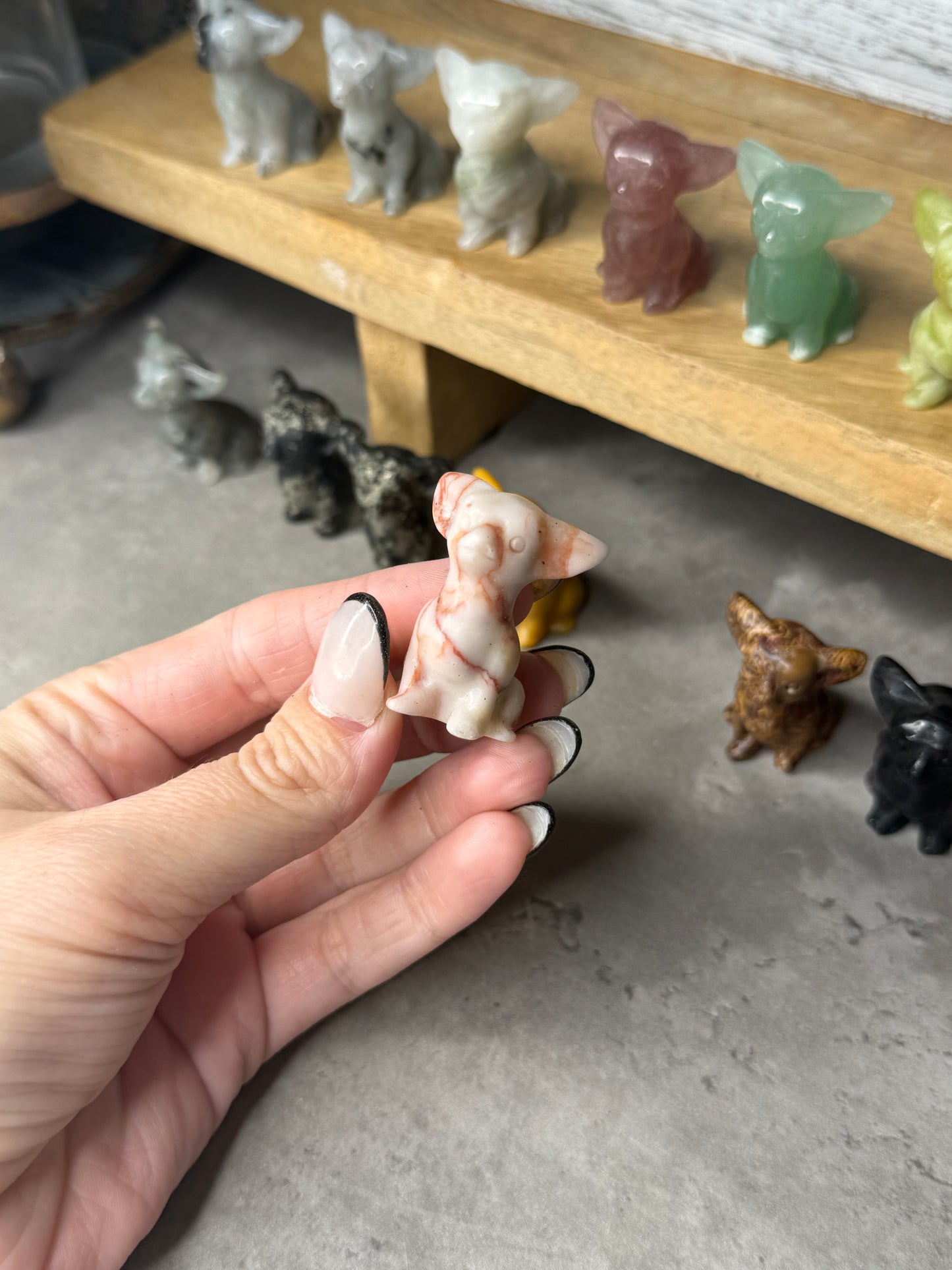 Chihuahua Dog Mini Crystal Carving