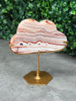 Pink Crazy Lace Agate Cloud Crystal Carvings - Indonesia