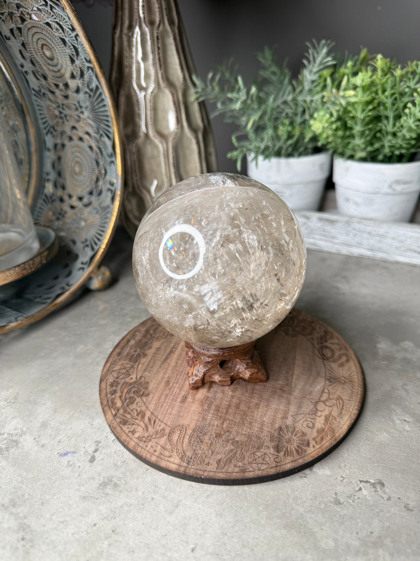 Large Smokey Quartz Sphere