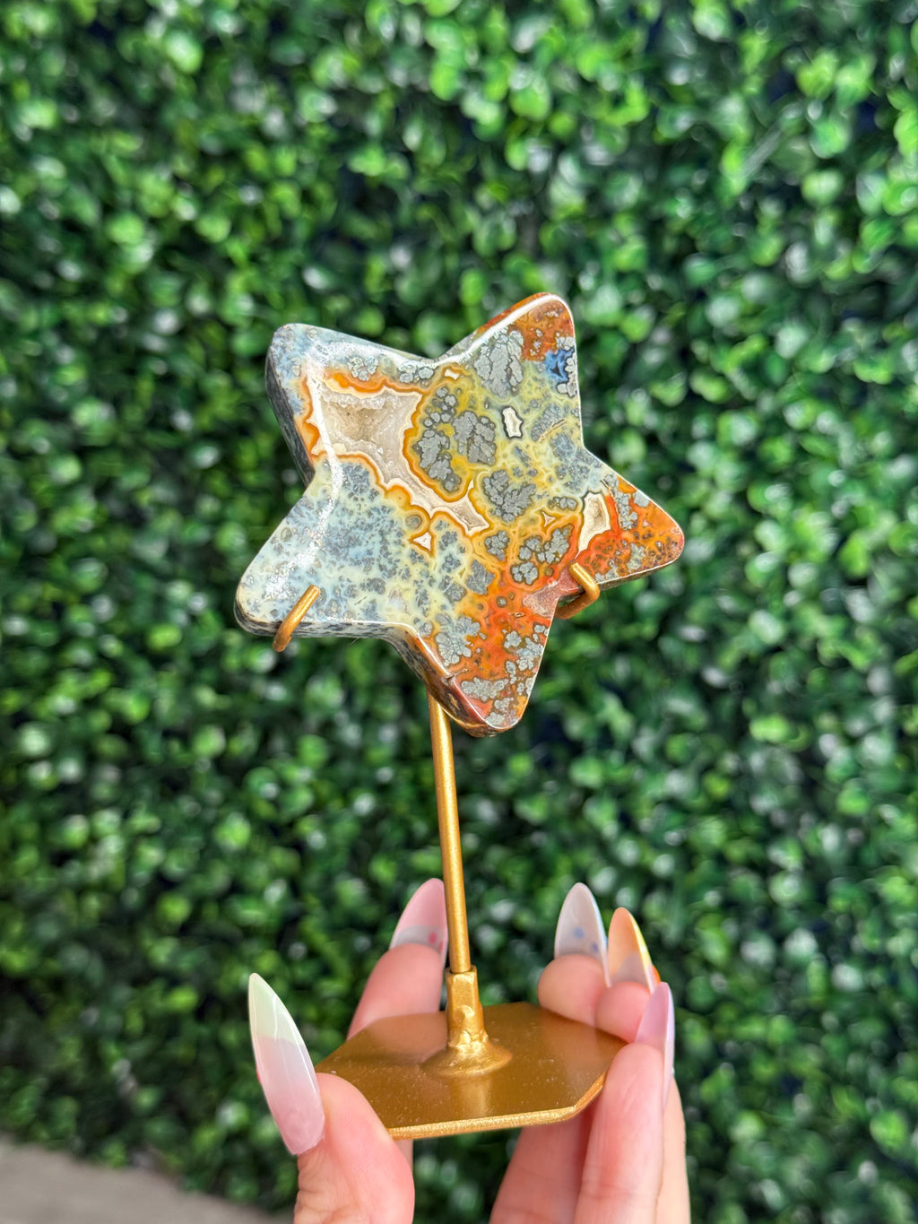 Colourful Marcasite Star Crystal Carving - Indonesia