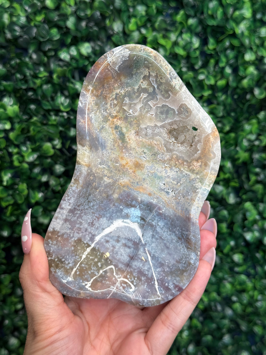 Pink Ocean Jasper Bowl 357g Madagascar