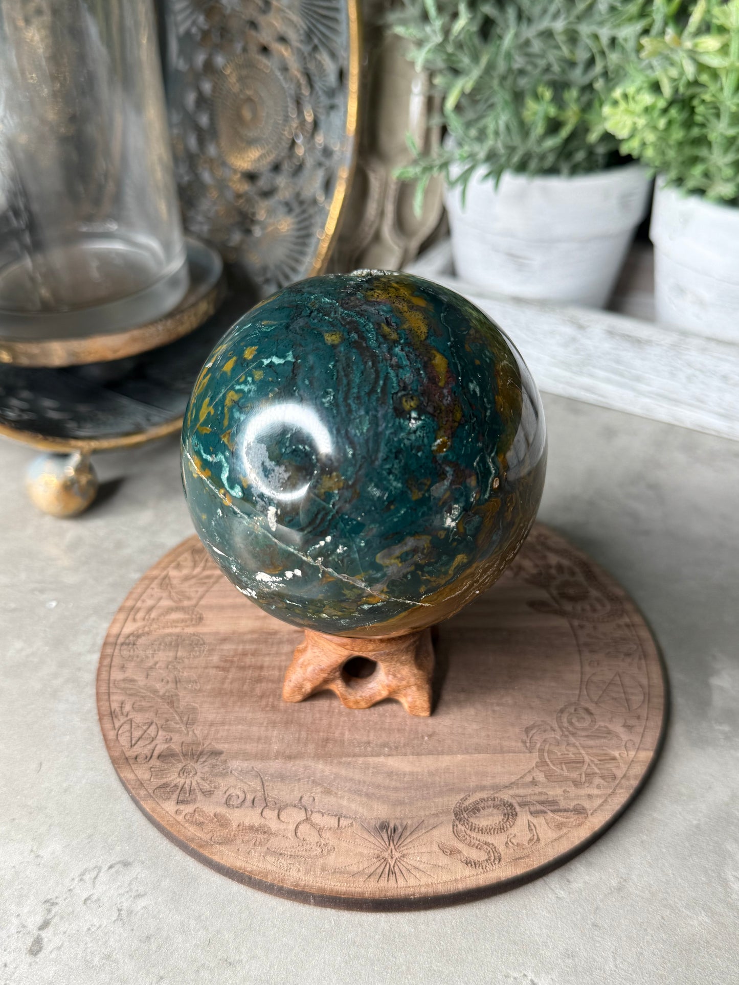 Sea Jasper Sphere