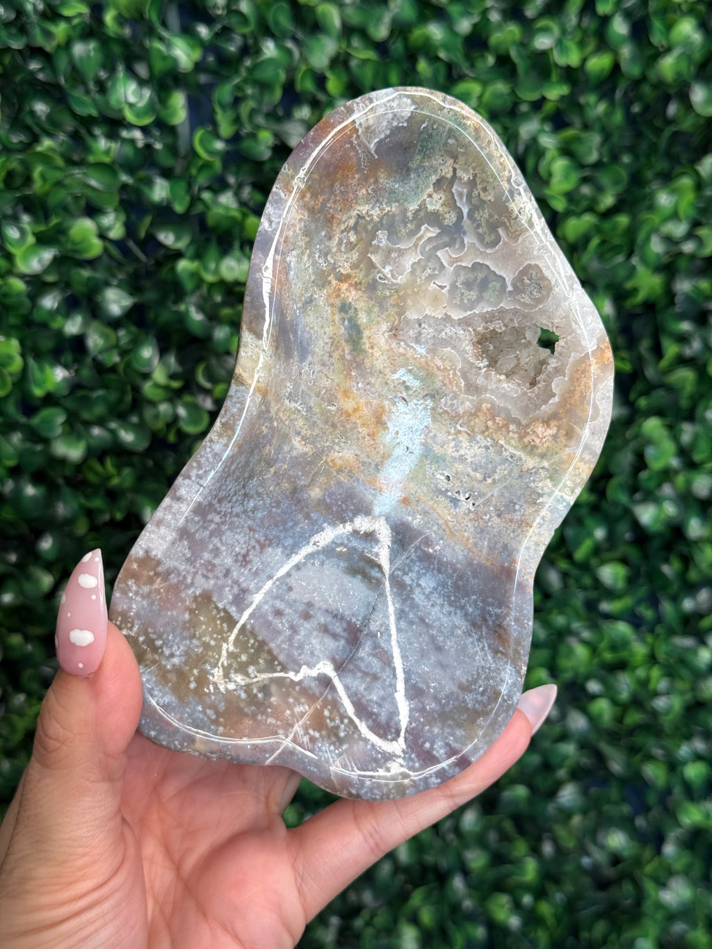 Pink Ocean Jasper Bowl 357g Madagascar