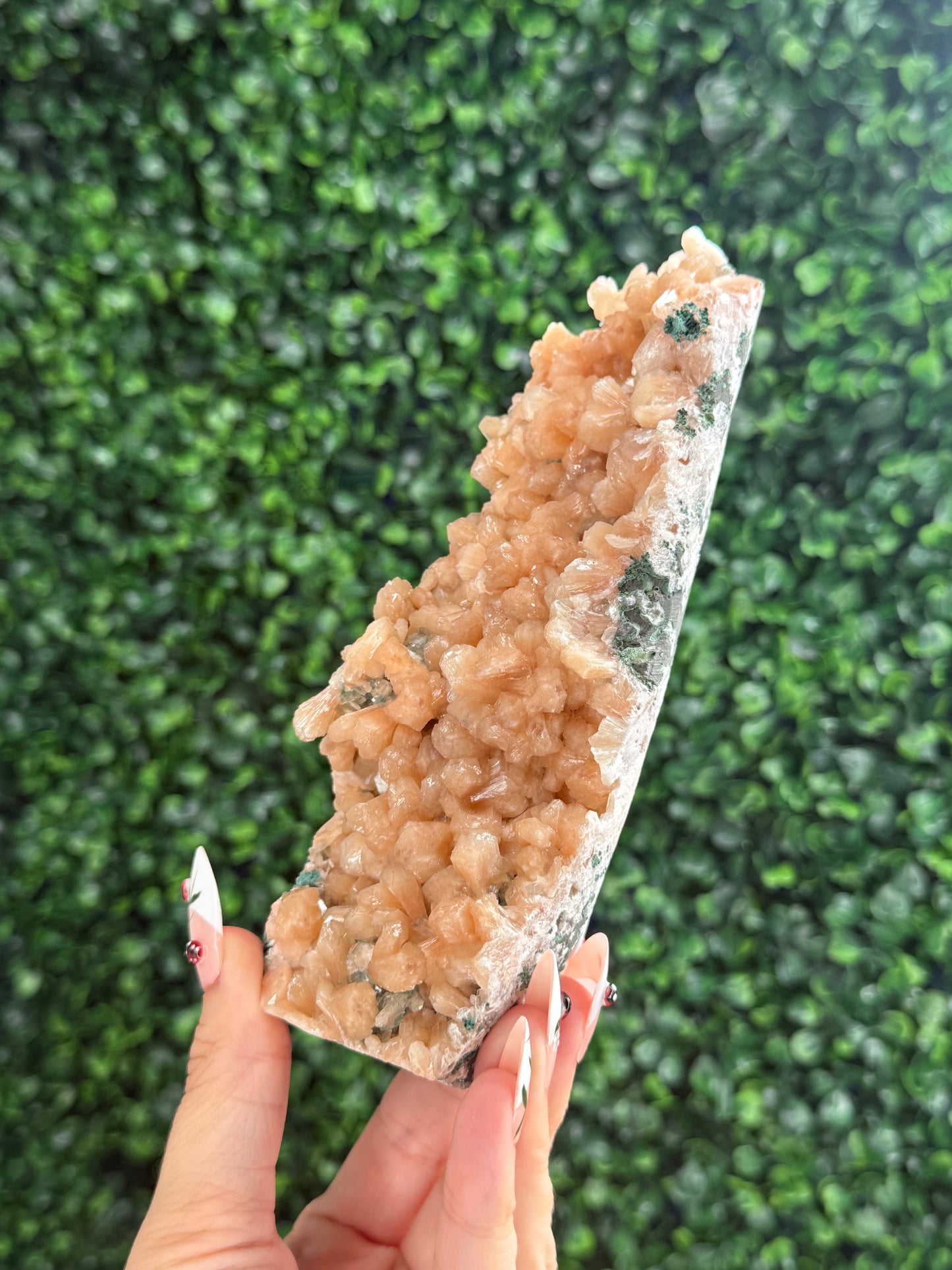 Peach Stilbite Crystal Specimen 372g